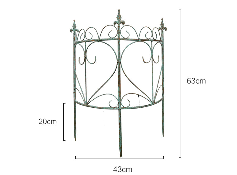Wrought iron tree fence fence rust-proof guardrail old garden round semi-circular outdoor courtyard European climbing bracket