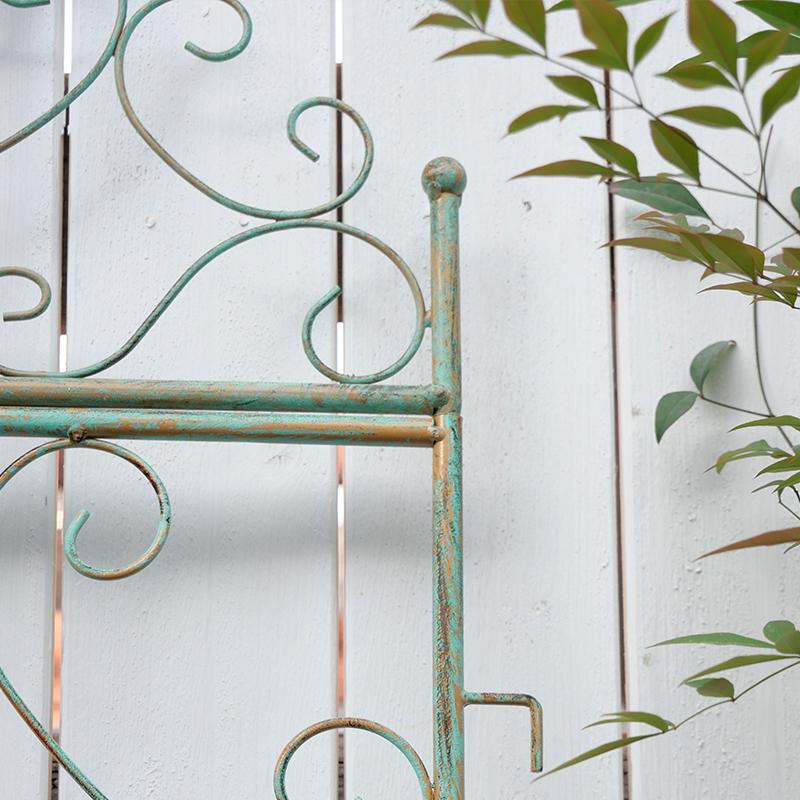 Garden climbing vine flower rack iron ground plug bracket old heightened balcony partition rose clematis narrow climbing rack