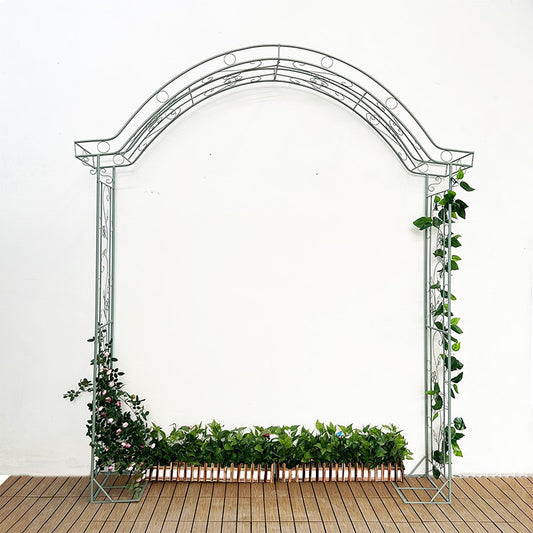 European style super large span iron arch flower rack climbing rack outdoor rose climbing rack garden plant stand 2.3 meters