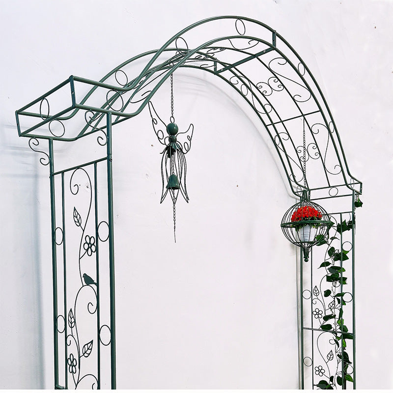 European style super large span iron arch flower rack climbing rack outdoor rose climbing rack garden plant stand 2.3 meters