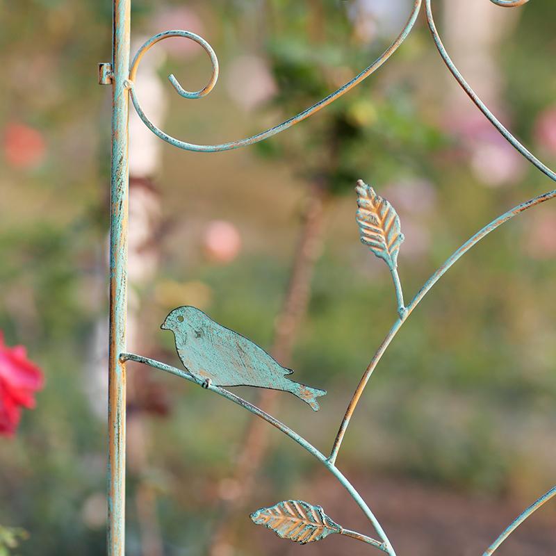 Garden climbing vine flower rack iron ground plug bracket old heightened balcony partition rose clematis narrow climbing rack