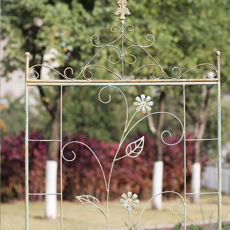 Garden climbing vine flower rack iron ground plug bracket old heightened balcony partition rose clematis narrow climbing rack