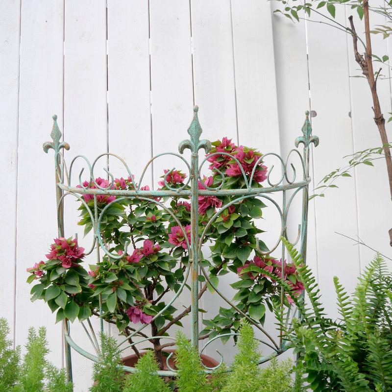 Wrought iron tree fence fence rust-proof guardrail old garden round semi-circular outdoor courtyard European climbing bracket