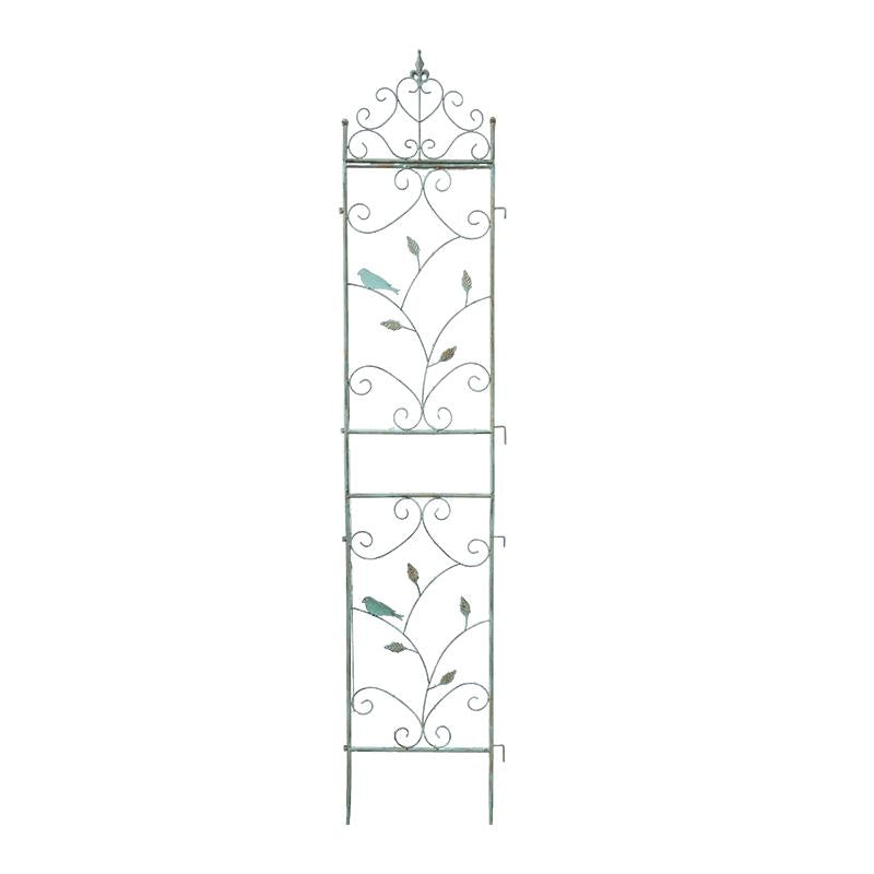 Garden climbing vine flower rack iron ground plug bracket old heightened balcony partition rose clematis narrow climbing rack