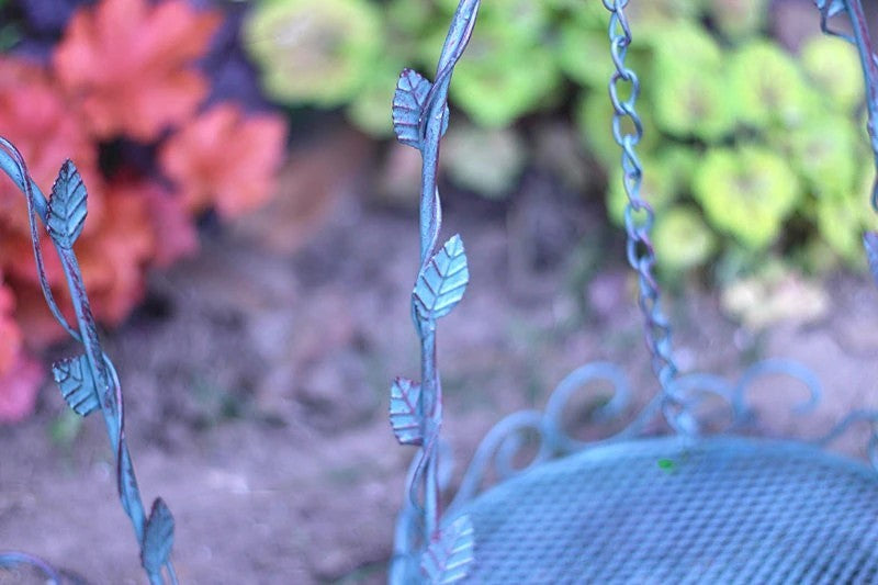 3pcs Leaf vine bird hanging basket hanging flower basket hanging bird feeder fleshy flower pot iron old flower stand
