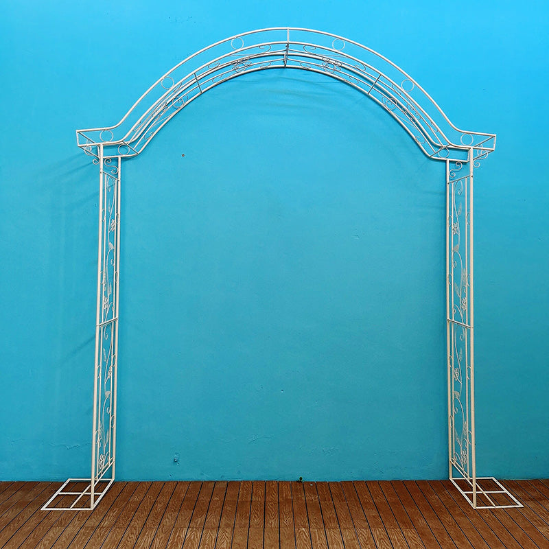 European style super large span iron arch flower rack climbing rack outdoor rose climbing rack garden plant stand 2.3 meters
