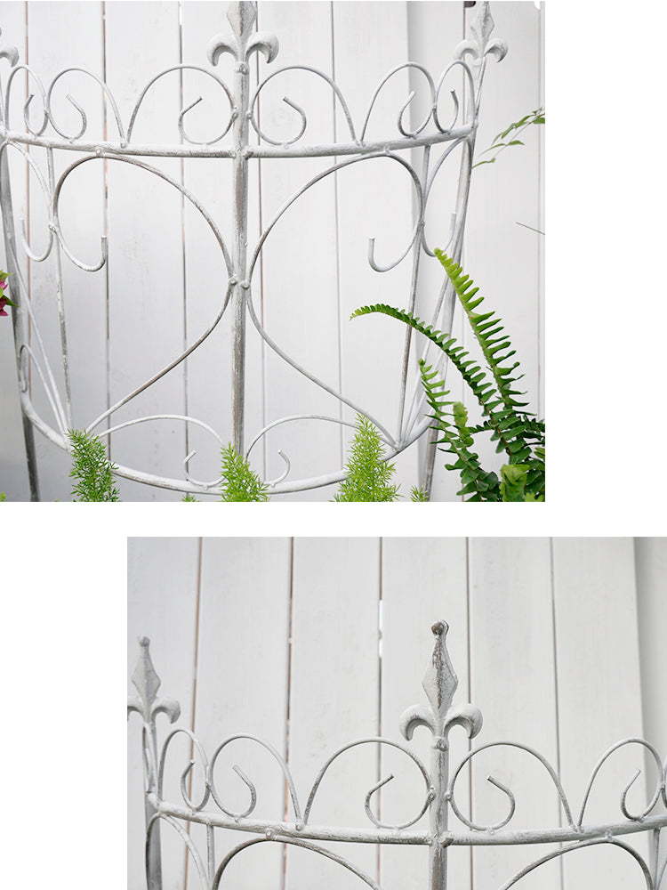Wrought iron tree fence fence rust-proof guardrail old garden round semi-circular outdoor courtyard European climbing bracket