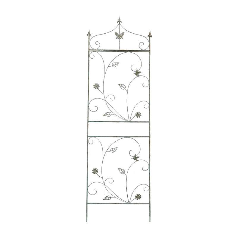 Garden climbing vine flower rack iron ground plug bracket old heightened balcony partition rose clematis narrow climbing rack