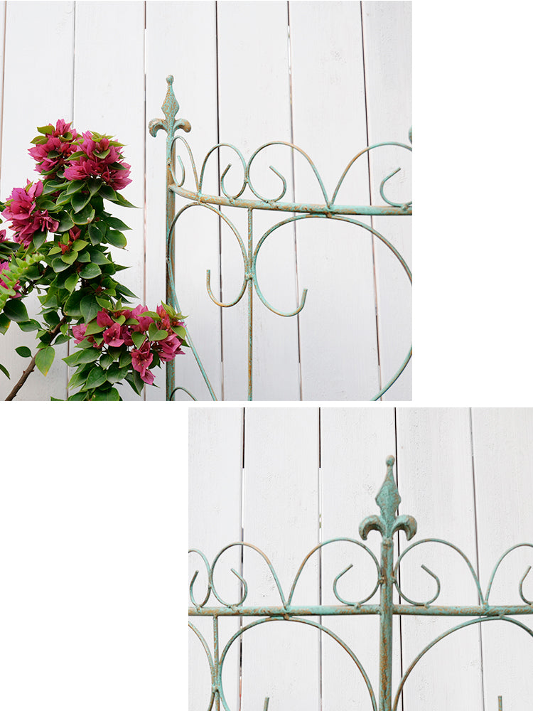 Wrought iron tree fence fence rust-proof guardrail old garden round semi-circular outdoor courtyard European climbing bracket