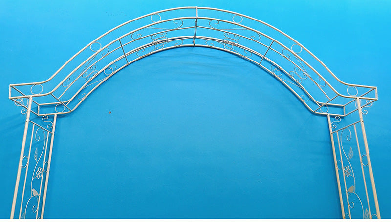 European style super large span iron arch flower rack climbing rack outdoor rose climbing rack garden plant stand 2.3 meters