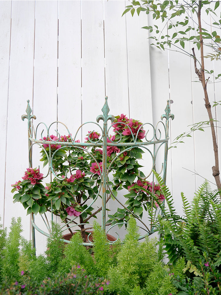 Wrought iron tree fence fence rust-proof guardrail old garden round semi-circular outdoor courtyard European climbing bracket