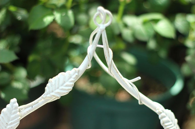 Old iron leaf vine bird hanging bird feeder hanging bird feeding tray succulent hanging basket pot garden courtyard decoration