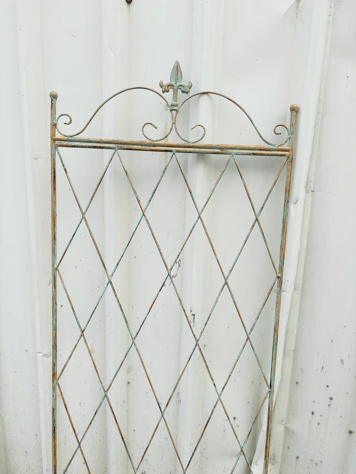 Iron flower stand climbing rose rose clematis plant old garden balcony partition grid climbing bracket