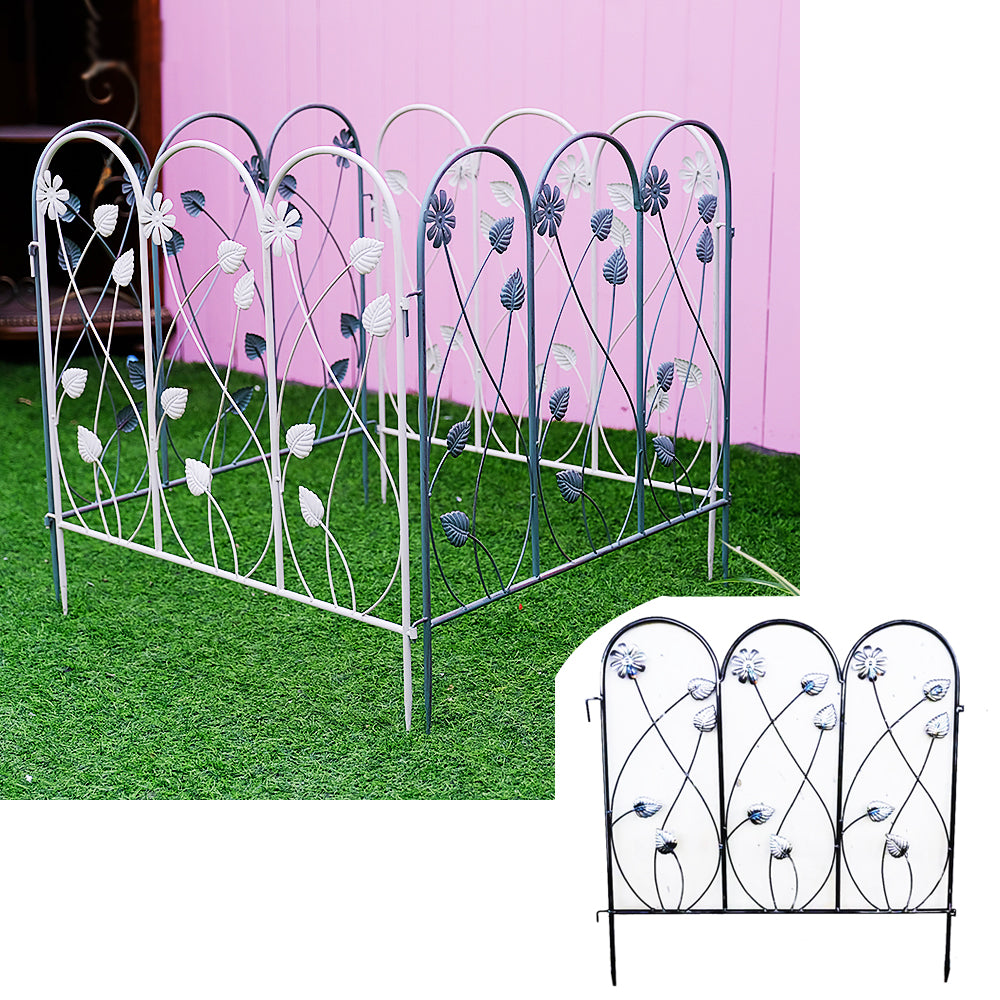 Outdoor iron fence retro flower and bird coral fence garden decoration isolation guardrail iron wire climbing frame gardening products