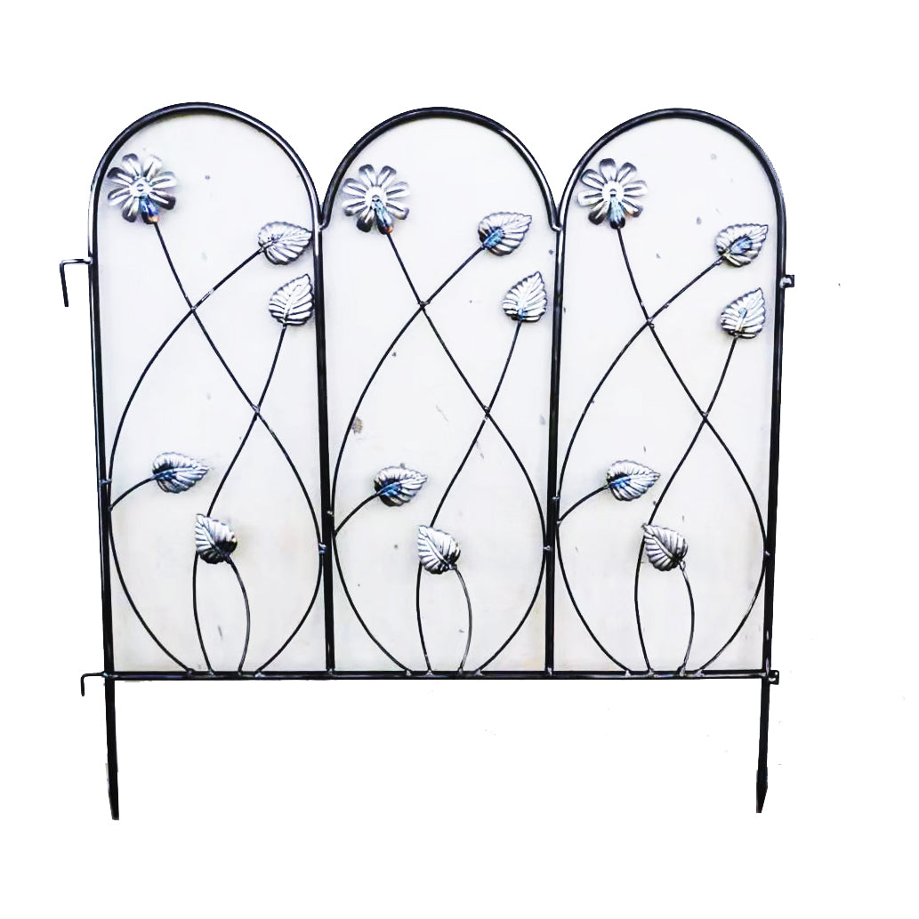 Outdoor iron fence retro flower and bird coral fence garden decoration isolation guardrail iron wire climbing frame gardening products