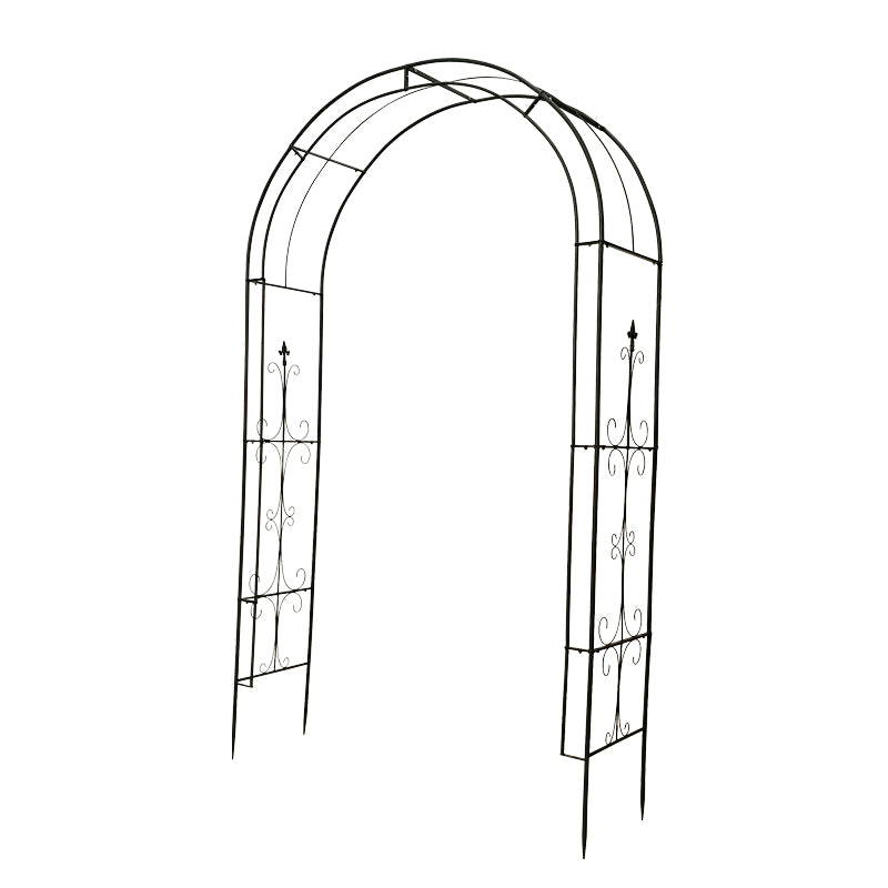 European style simple ground plug iron arch flower rack climbing rack outdoor rose climbing rack garden plant stand