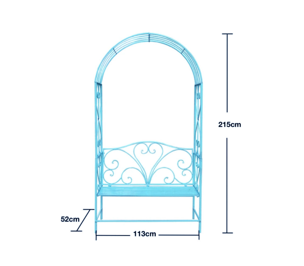 Outdoor Patio Rose Trellis Pergola Climbing Plant Archway Garden Rose Arch with Bench round metal arch