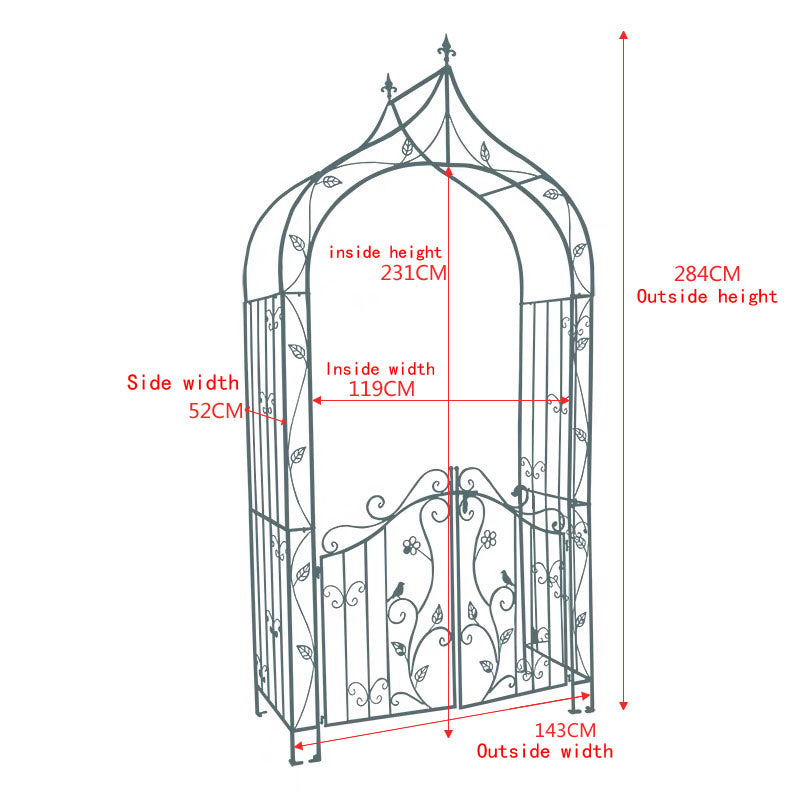 Arcos de jardim com portão, treliça de jardim, arco para escalada, plantas, rosas, videiras, suporte para jardim ao ar livre, gramado