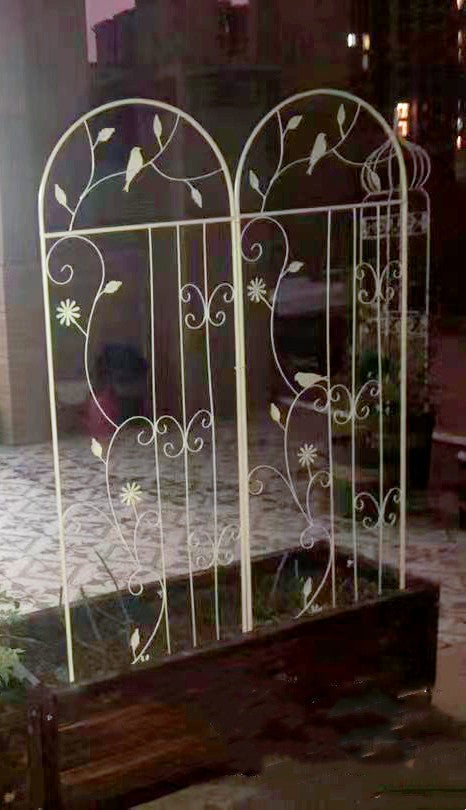 1.6m-2.1m floor-standing climbing frame with base European style iron art old screen flower curtain rose iron clematis climbing frame
