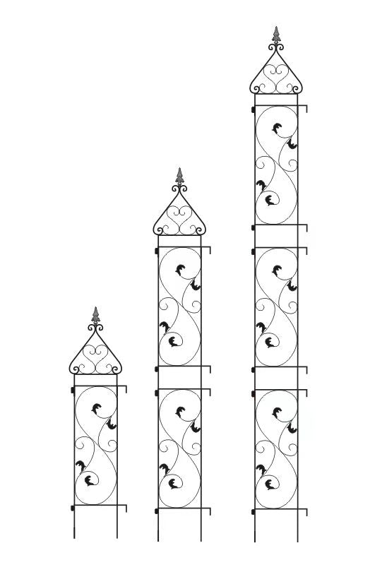 Arrow-shaped unlimited height flower stand European style old iron climbing stand rose clematis climbing stand