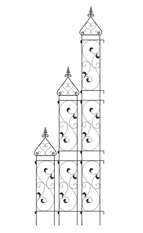 Arrow-shaped unlimited height flower stand European style old iron climbing stand rose clematis climbing stand