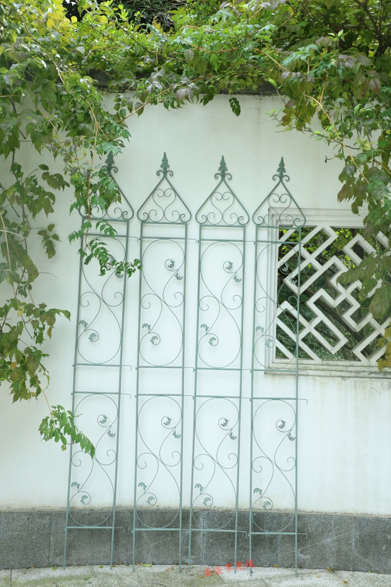 Arrow-shaped unlimited height flower stand European style old iron climbing stand rose clematis climbing stand