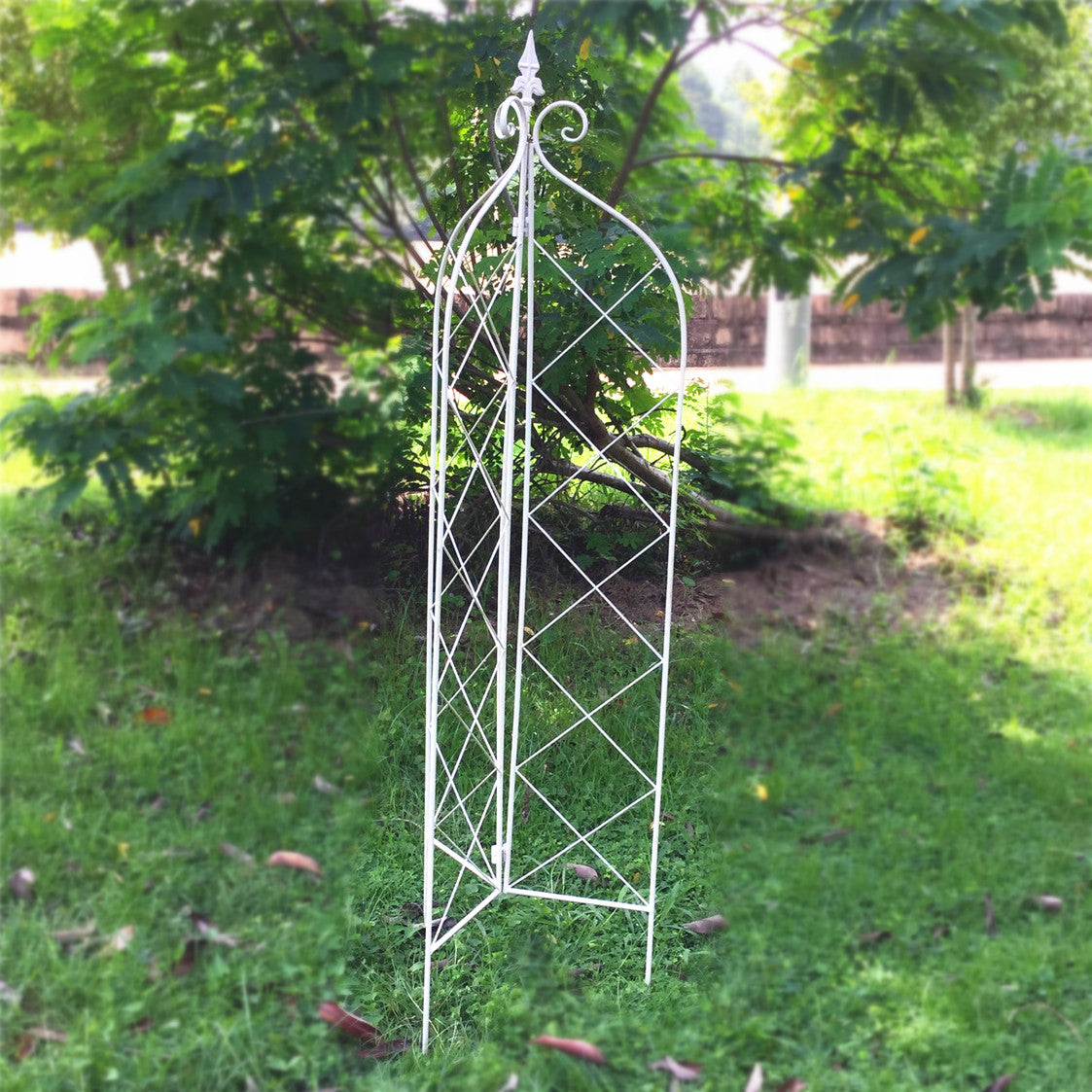 Garden Trellis Climbing Plants, Outdoor Indoor Potted Plant Support Round Obelisk Garden Trellis for Climbing Vine