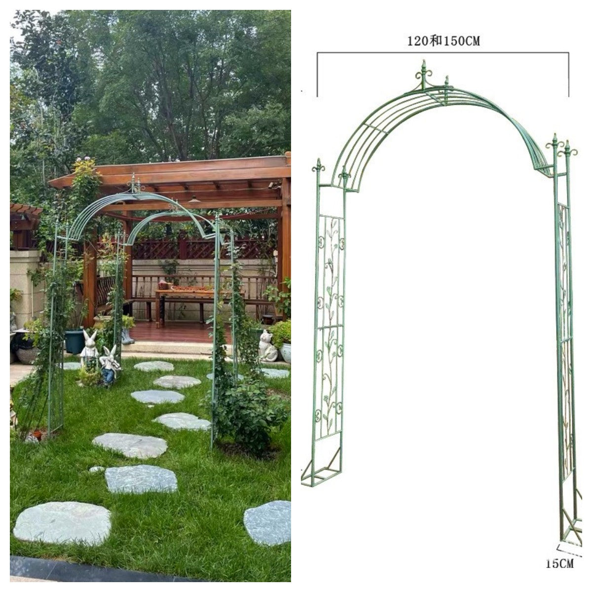 Lawn Backyard Patio Party Trellis for Climbing Outdoor Decorative Metal Garden Arch Wedding Arch Garden Arbor iron rose arches