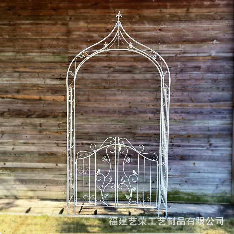 Arcos de jardim com portão, treliça de jardim, arco para escalada, plantas, rosas, videiras, suporte para jardim ao ar livre, gramado