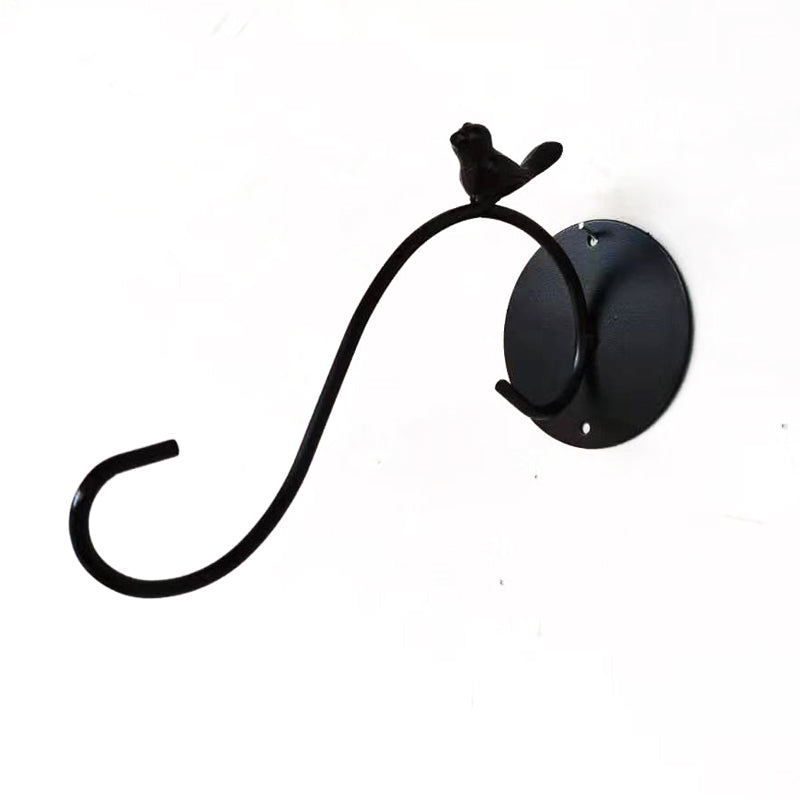High quality cock design black wall flower hanging metal plant bracket