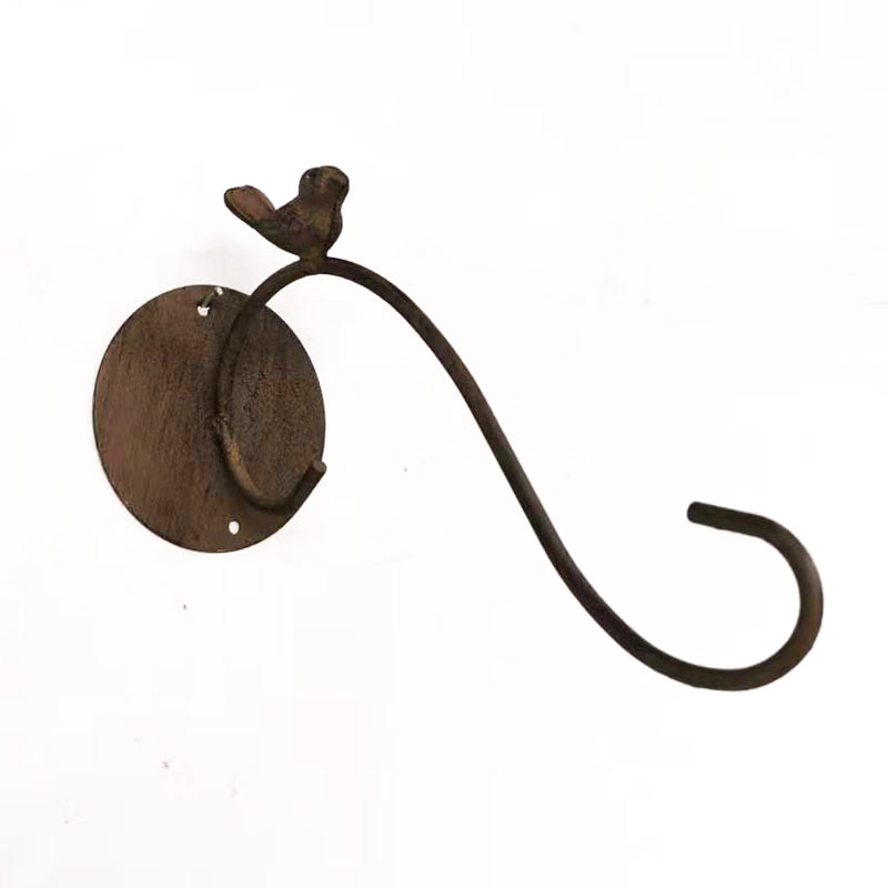 High quality cock design black wall flower hanging metal plant bracket