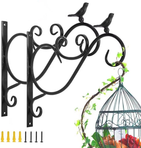 Metal Hanging Hook Plants Brackets,Wall Mount Bracket Durable Plant Hanger Hook for Hanging Plants Flower Basket