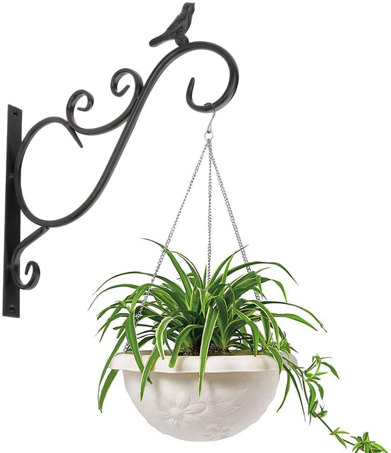 Metal Hanging Hook Plants Brackets,Wall Mount Bracket Durable Plant Hanger Hook for Hanging Plants Flower Basket
