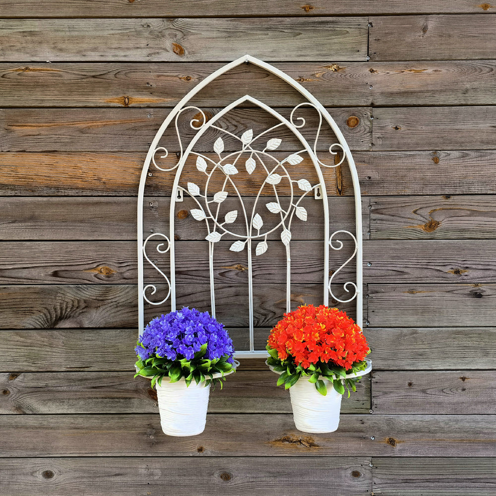 Outdoor wall mounted hanging iron flower pot holder Metal wall hanging plant pot stand holder plant holder stand