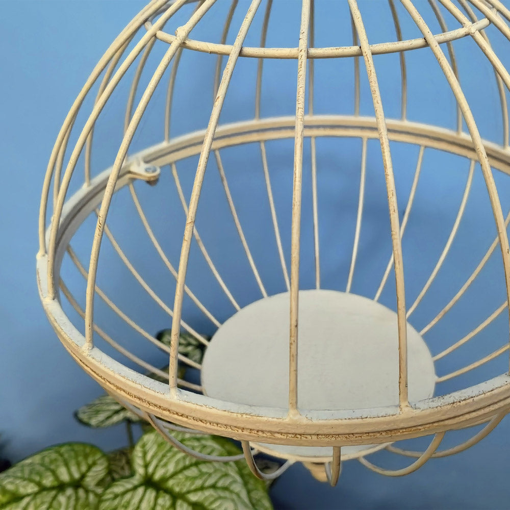 Birdcage Hanging Planter Metal Wire Flower Pot Basket Wrought Iron Plant Stands for Plants Flowers Garden Patio Balcony decor