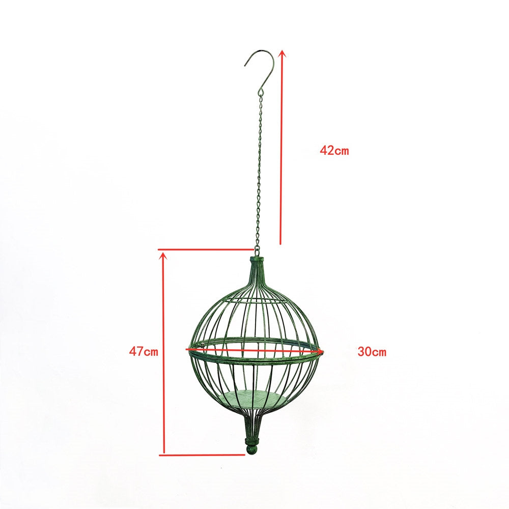 Birdcage Hanging Planter Metal Wire Flower Pot Basket Wrought Iron Plant Stands for Plants Flowers Garden Patio Balcony decor