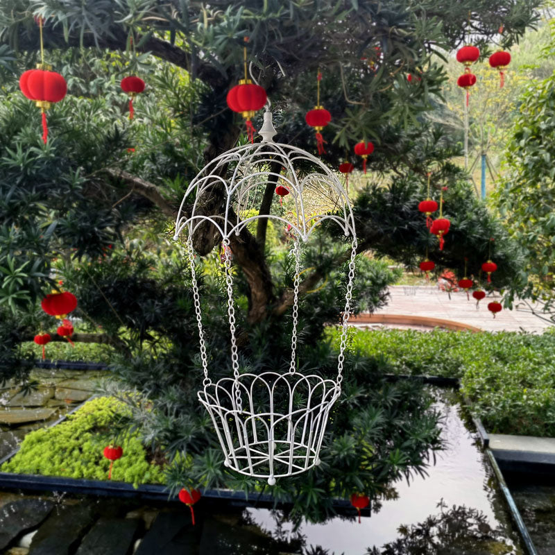 Garden wall hanging decor hanging basket decoration hanging flower basket metal hanging basket for plants outdoor