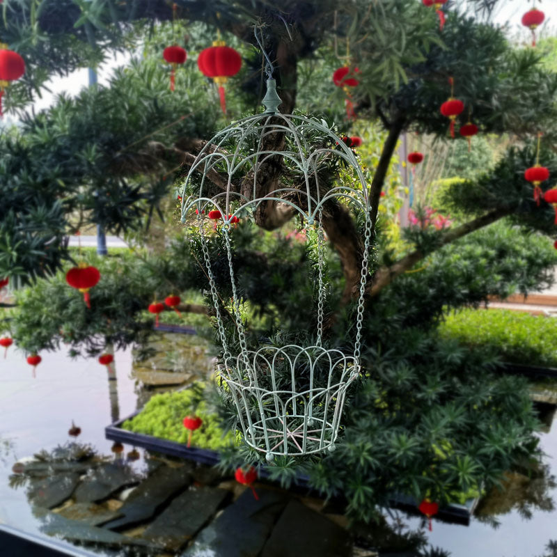 Garden wall hanging decor hanging basket decoration hanging flower basket metal hanging basket for plants outdoor