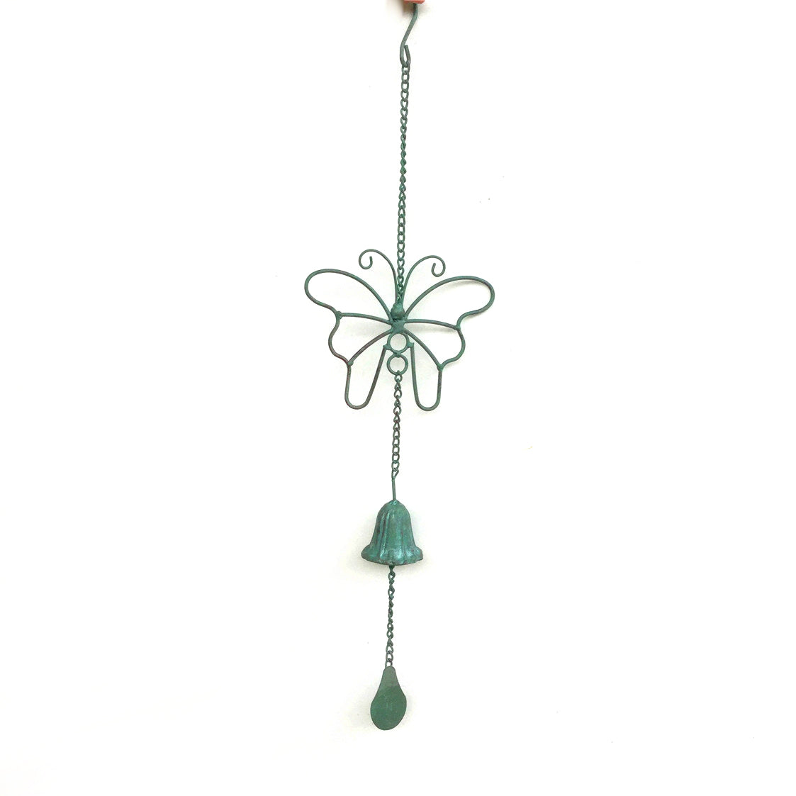Butterfly wind chimes old wrought iron cast iron pendant European retro hanging bell balcony garden decoration