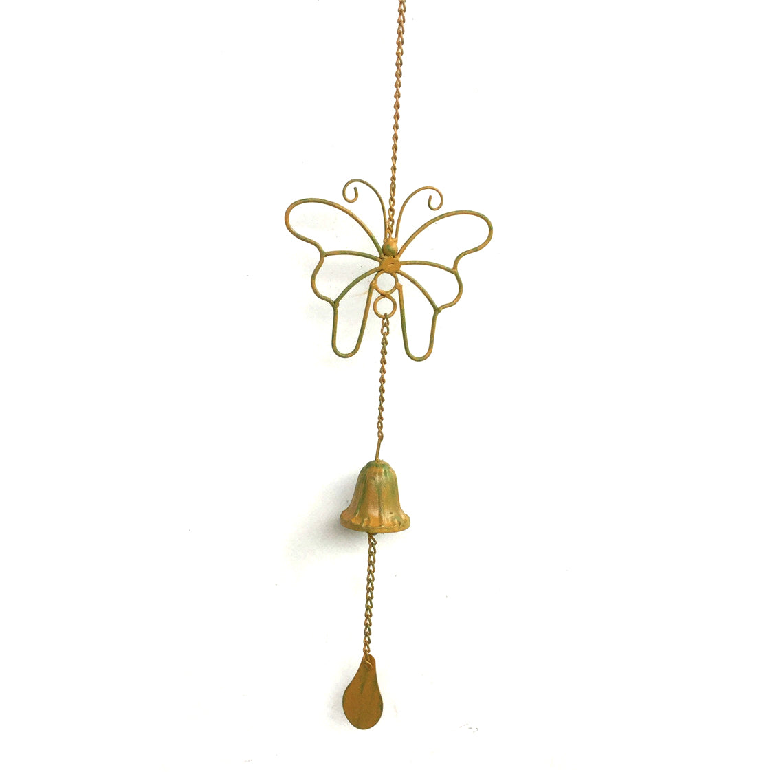 Butterfly wind chimes old wrought iron cast iron pendant European retro hanging bell balcony garden decoration