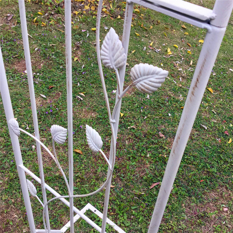 Arbor de arco de jardim de metal, facilmente montado, para gramado, quintal, pátio, festa, treliça para várias plantas de escalada, rosas, videiras