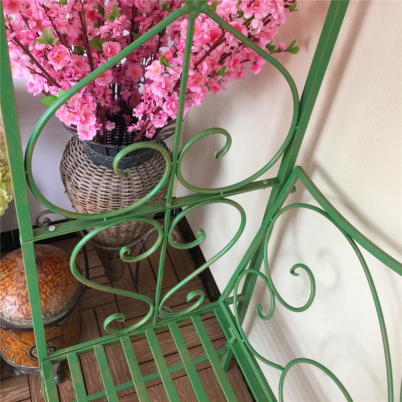 Outdoor Patio Rose Trellis Pergola Climbing Plant Archway Garden Rose Arch with Bench round metal arch