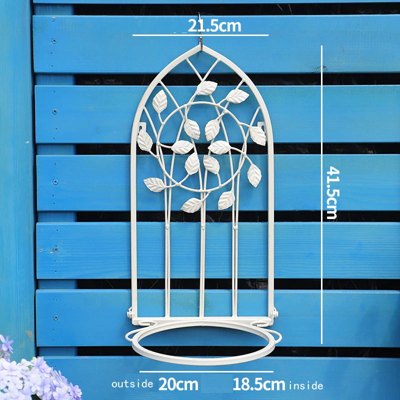 Hanging Rack Balcony Basket Holder Wrought Iron Plant Stand Arch Furniture Sale Flower Pot metal flower stand