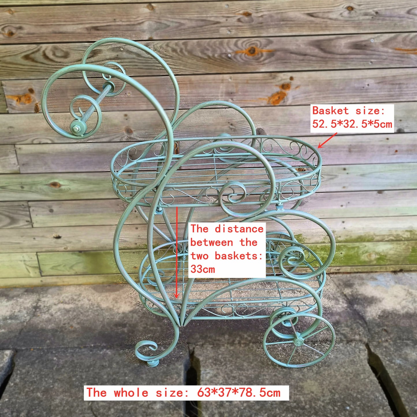 Outdoor Metal Bicycle Plant Stand Flower Pot Cart Holder for Home Garden Patio Garden Supplies