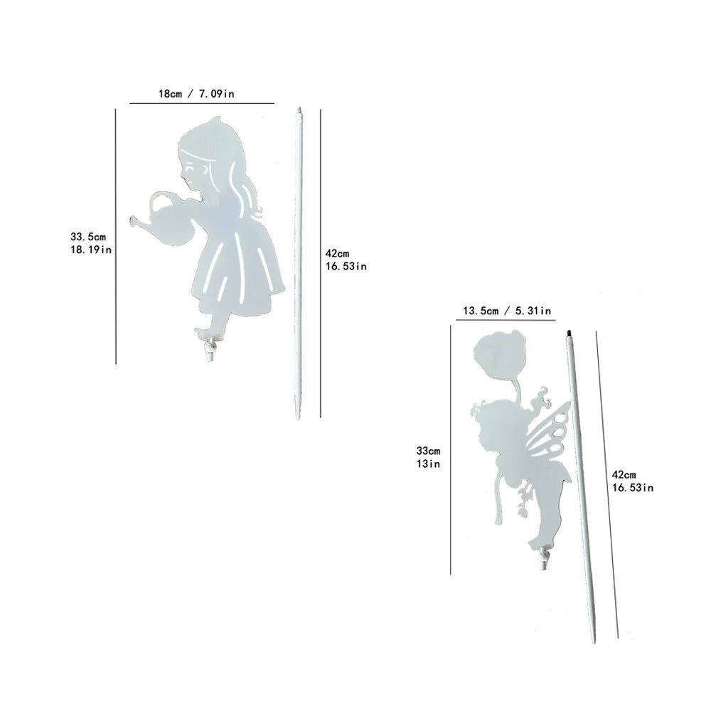 Metal Fairy Silhouette Garden Stakes Yard Decor Art Lawn for Outdoor Home Decor fairy Garden Decorations