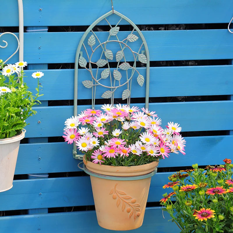 Hanging Rack Balcony Basket Holder Wrought Iron Plant Stand Arch Furniture Sale Flower Pot metal flower stand