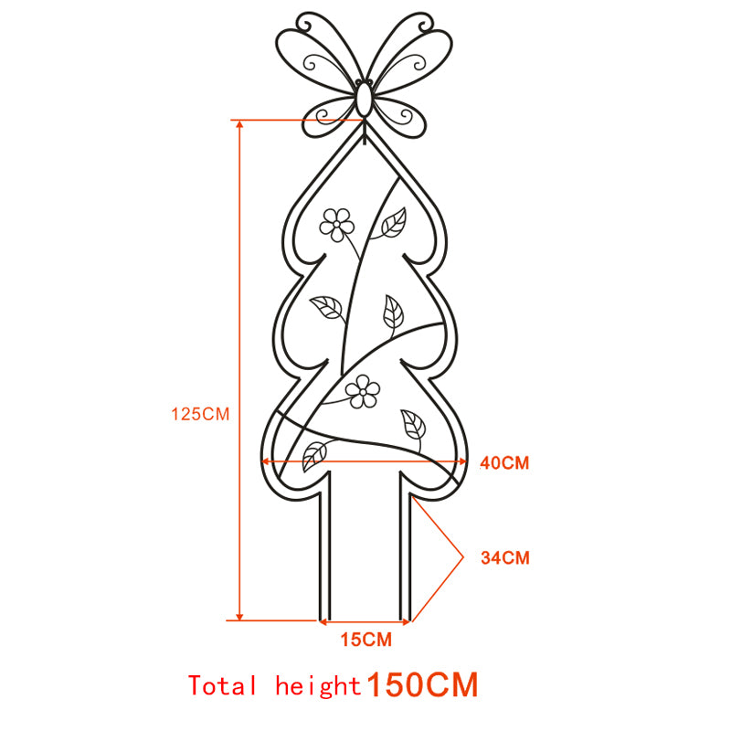 Butterfly Retractable Climbing Frame Metal Plant Frame Garden Fence Creates Ideal Trellis for Climbing Plants
