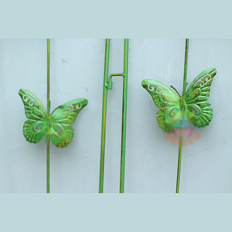 2-pack butterfly insert retro iron flower stand unlimited heightening clematis climbing rack balcony flower pot insert rose climbing rack