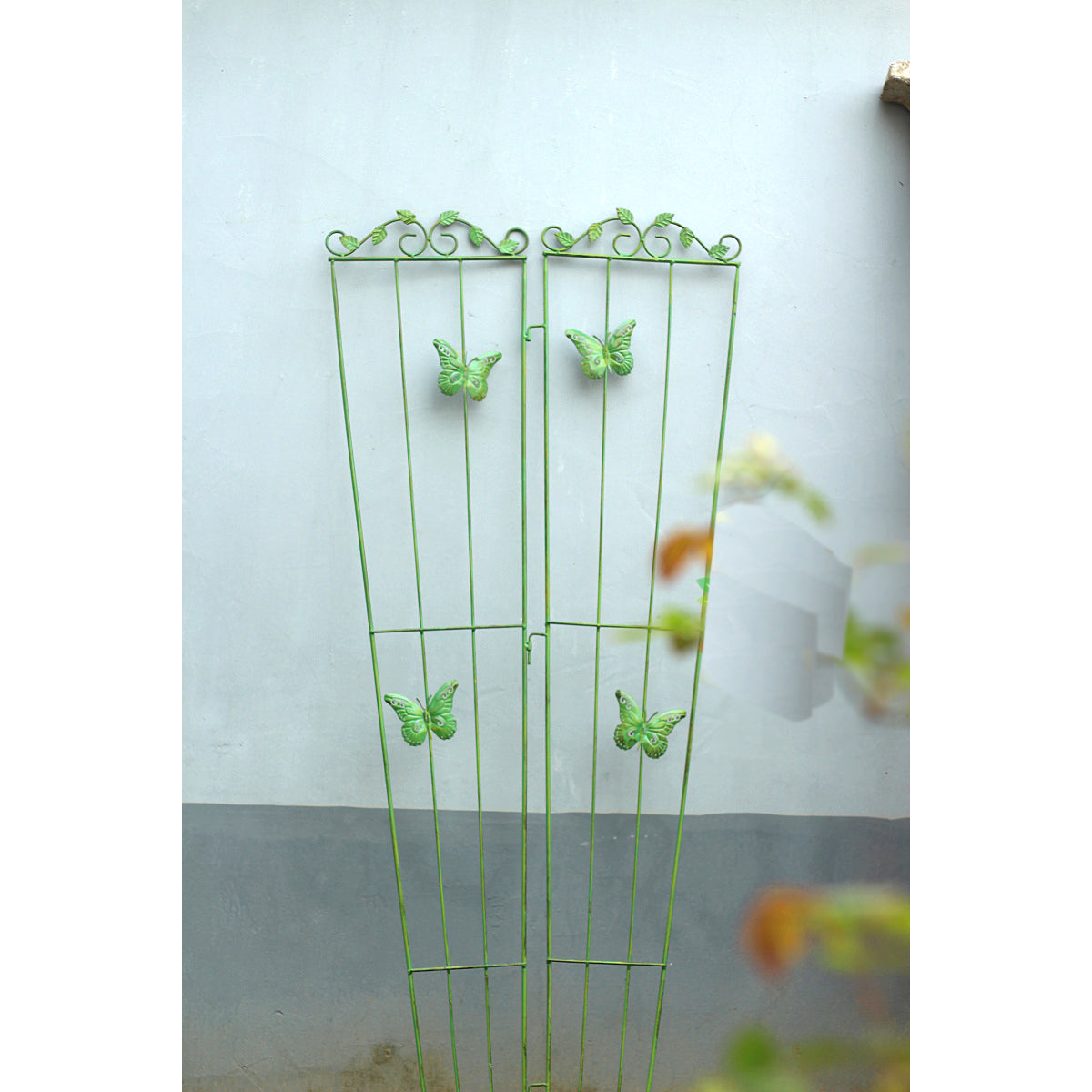 2-pack butterfly insert retro iron flower stand unlimited heightening clematis climbing rack balcony flower pot insert rose climbing rack