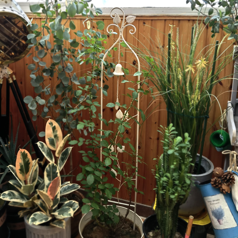Garden Trellis for Climbing Plants Black Iron Plant Trellis for Potted Plant Support Metal Trellis for Rose